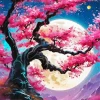 Cherry Blossom and Moon Diamond Painting