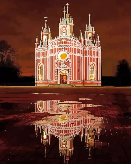 Chesme Church Russia Diamond Painting Chesme Church Russia Diamond Painting