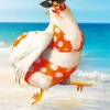 Chicken in the Beach Diamond Painting