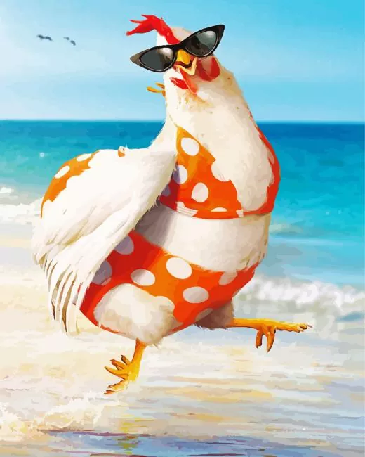 Chicken in the Beach Diamond Painting Chicken in the Beach Diamond Painting
