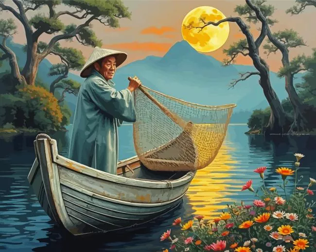Chinese Fisherman Diamond Painting Chinese Fisherman Diamond Painting
