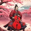 Chinese Samurai Cello Player Diamond Painting