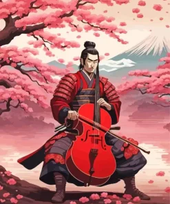 Chinese Samurai Cello Player Diamond Painting