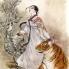 Chinese Tiger Woman Diamond Painting