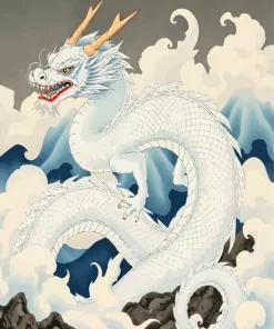 Chinese White Dragon Diamond Painting