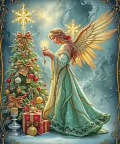 Christmas Angel Woman Diamond Painting