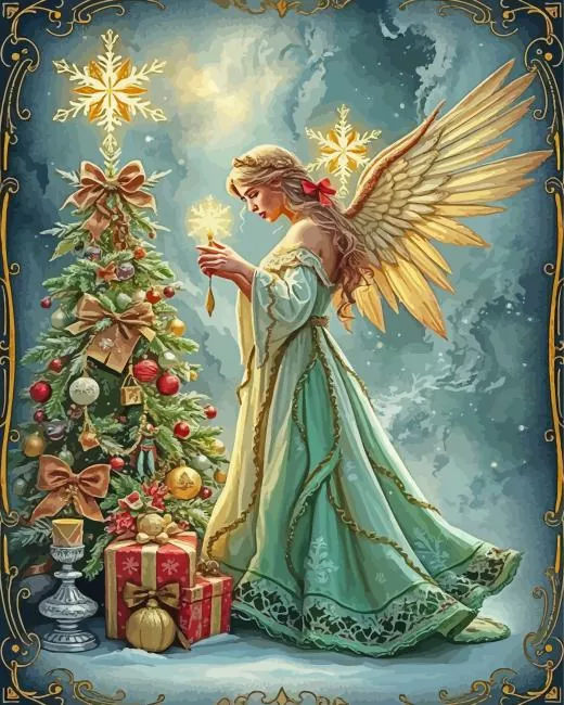 Christmas Angel Woman Diamond Painting Christmas Angel Woman Diamond Painting