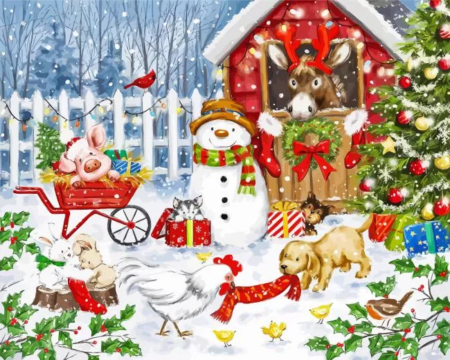 Christmas Animals Diamond Painting Christmas Animals Diamond Painting