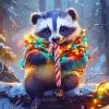 Christmas Badger Diamond Painting