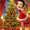 Christmas Betty Boop Diamond Painting