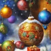 Christmas Bulbs Diamond Painting