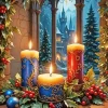 Christmas Candles Diamond Painting
