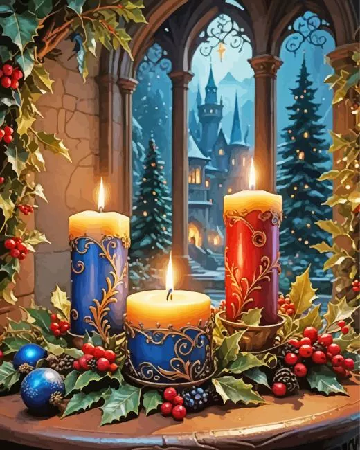 Christmas Candles Diamond Painting Christmas Candles Diamond Painting