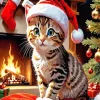Christmas Cat Diamond Painting
