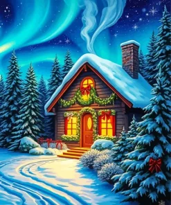 Christmas Cottage Diamond Painting