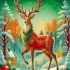 Christmas Deer Diamond Painting