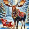Christmas Elk Diamond Painting