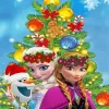 Christmas Elsa and Anna Diamond Painting