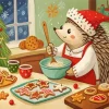 Christmas Hedgehog Diamond Painting