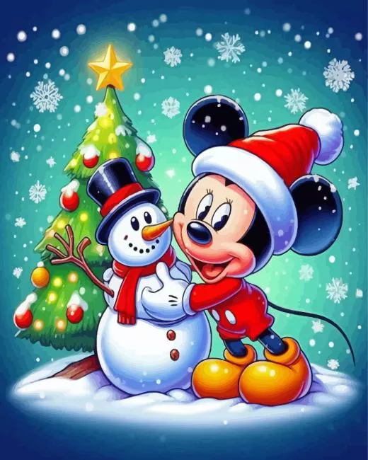 Christmas Mickey Diamond Painting Christmas Mickey Diamond Painting