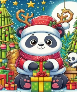 Christmas Panda Diamond Painting