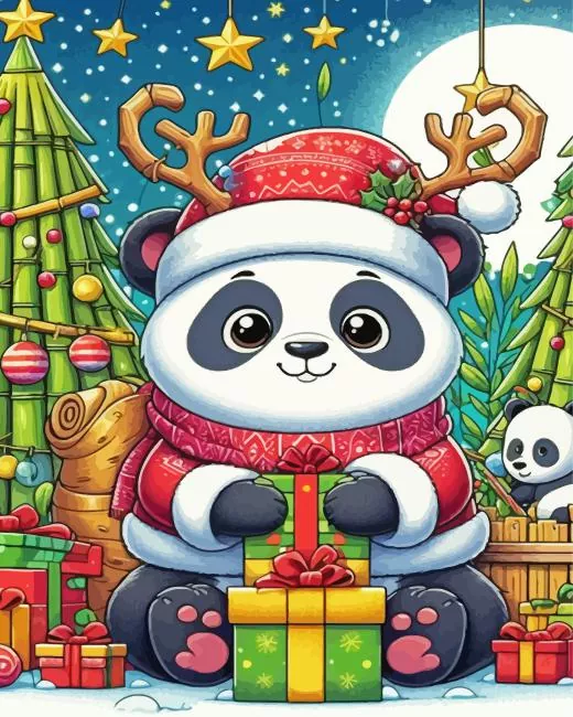 Christmas Panda Diamond Painting Christmas Panda Diamond Painting