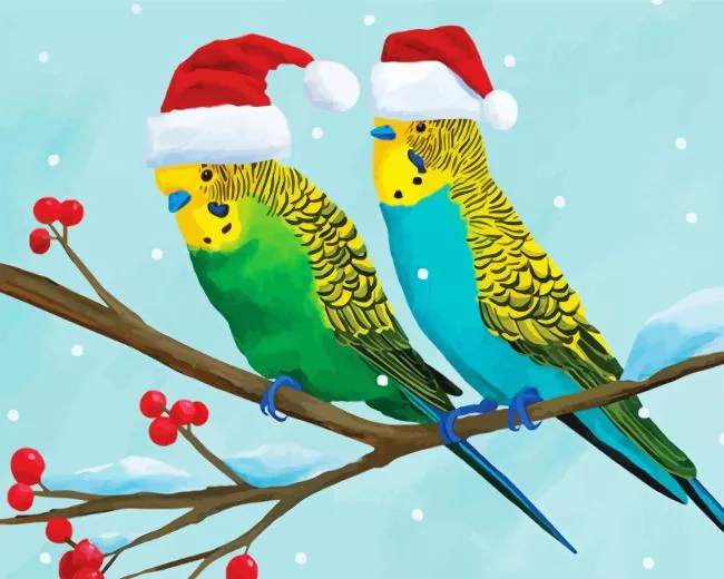 Christmas Parakeets Diamond Painting Christmas Parakeets Diamond Painting
