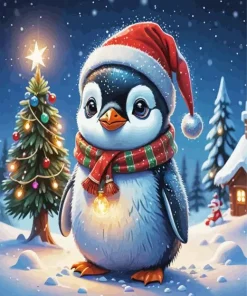 Christmas Penguin Diamond Painting