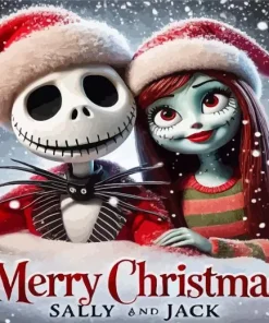 Christmas Sally and Jack Diamond Painting