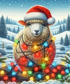 Christmas Sheep Diamond Painting