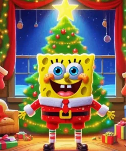 Christmas Spongebob Diamond Painting