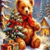 Christmas Teddy Bear Diamond Painting