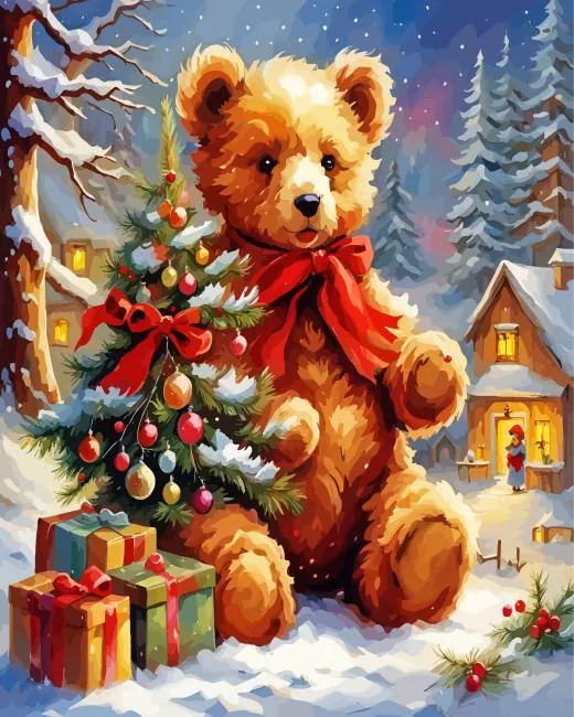 Christmas Teddy Bear Diamond Painting Christmas Teddy Bear Diamond Painting