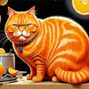 Chubby Orange Cat Diamond Painting