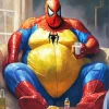 Chubby Spiderman Hero Diamond Painting