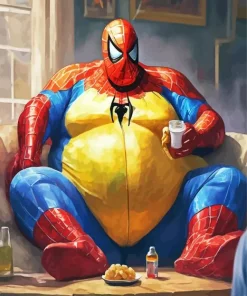 Chubby Spiderman Hero Diamond Painting