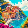 Cinque Terre Poster Diamond Painting