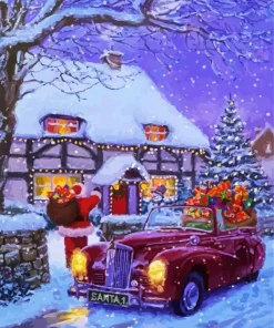 Classic Christmas Car Diamond Painting
