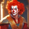 Clown with Ginger Hair Diamond Painting