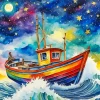 Colorful Boat Diamond Painting
