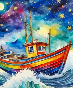 Colorful Boat Diamond Painting