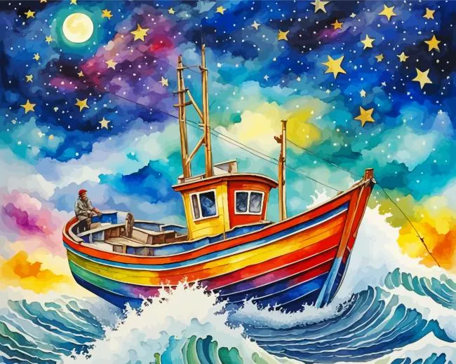 Colorful Boat Diamond Painting Colorful Boat Diamond Painting