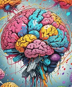 Aesthetic Colorful Brain Diamond Painting