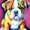 Colorful Bulldog Diamond Painting