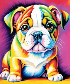 Colorful Bulldog Diamond Painting