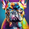 Colorful Bulldog Puppy Diamond Painting