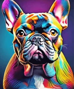 Colorful Bulldog Puppy Diamond Painting