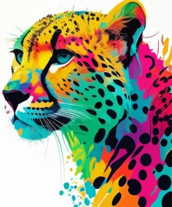 Colorful Cheetah Diamond Painting