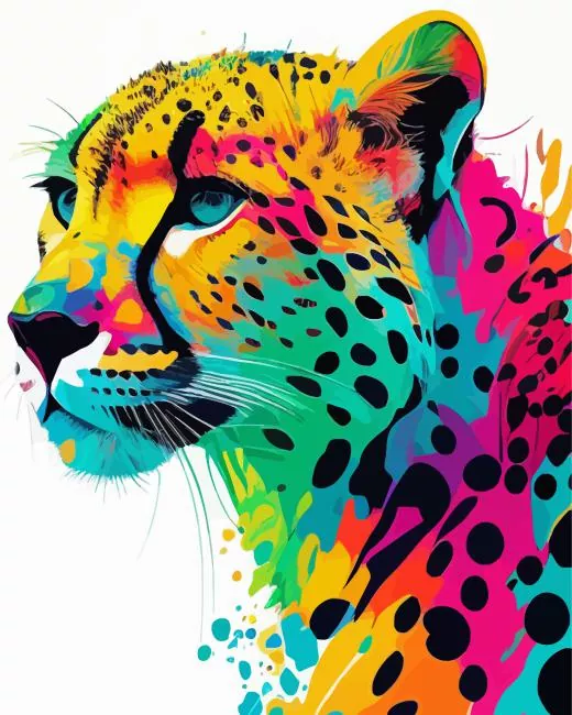 Colorful Cheetah Diamond Painting Colorful Cheetah Diamond Painting