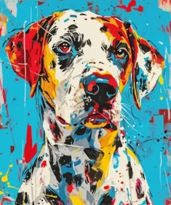 Colorful Dalmatian Diamond Painting